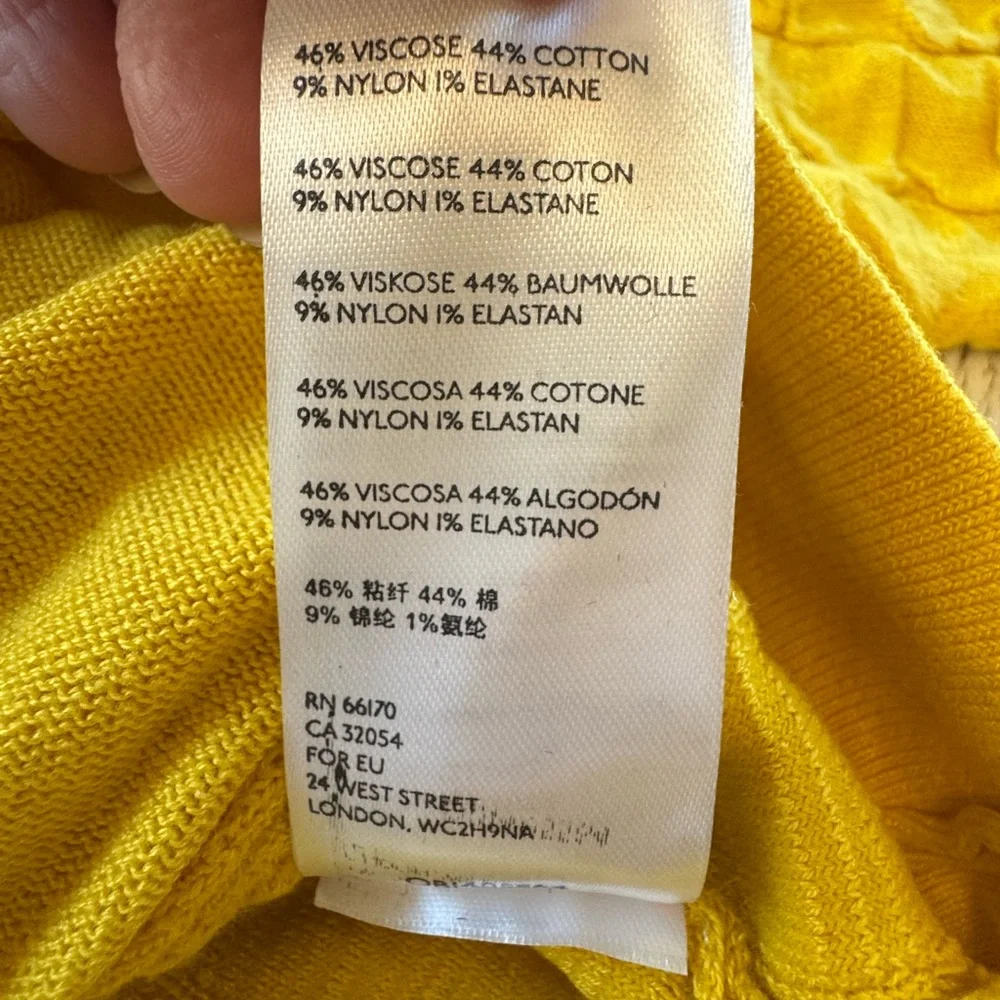 Free People Beach Sunny Yellow Button Down Bomber Cardigan M - Picture 9 of 10